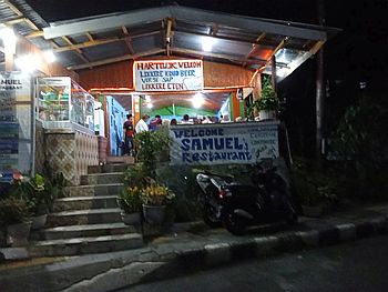 Samuels-Restaurant in Tuktuk auf Samosir im Tobasee.