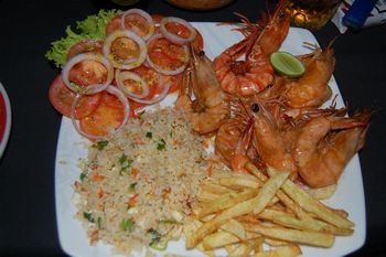 Ein Seafood Men� bei Antony in Waikkal